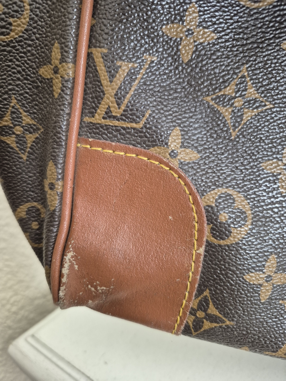 Very Vintage Louis Vuitton Brown Monogram Canvas Satchel Made In France - Picture 13 of 16